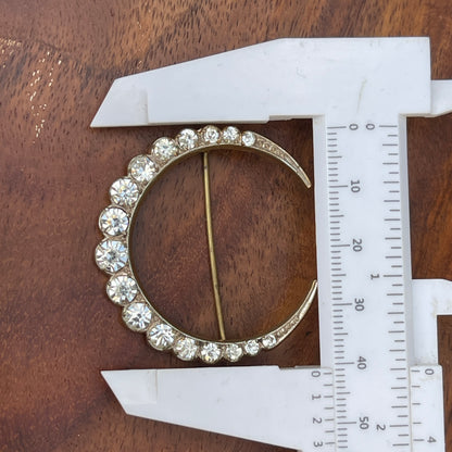 Unreleased: Victorian Crescent Moon Paste Brooch