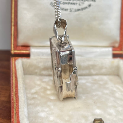 Vintage Sterling Silver Bound Book Locket 15g