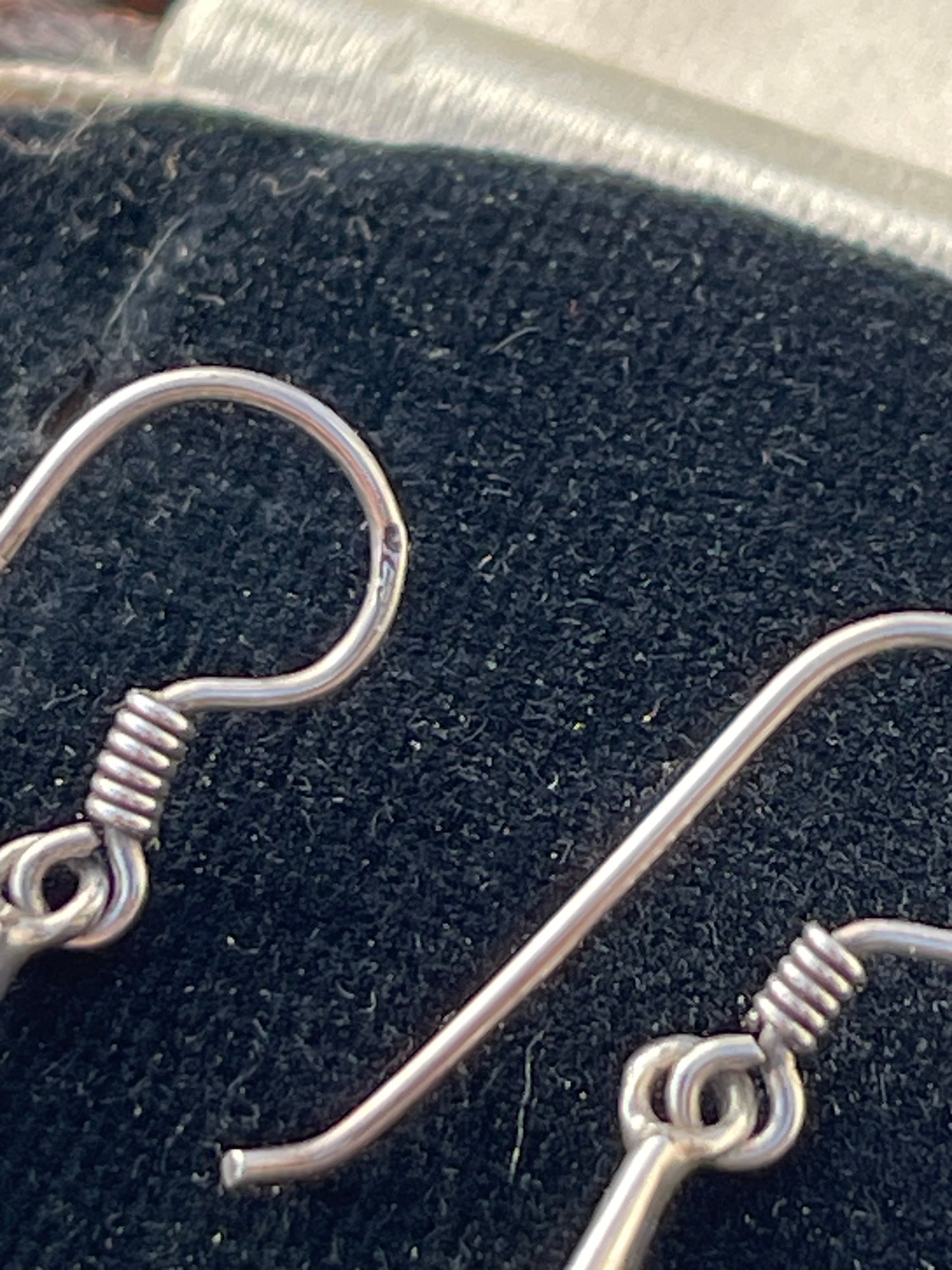 Vintage Sterling Large Open work Filigree Tear Drop Dropper Earrings