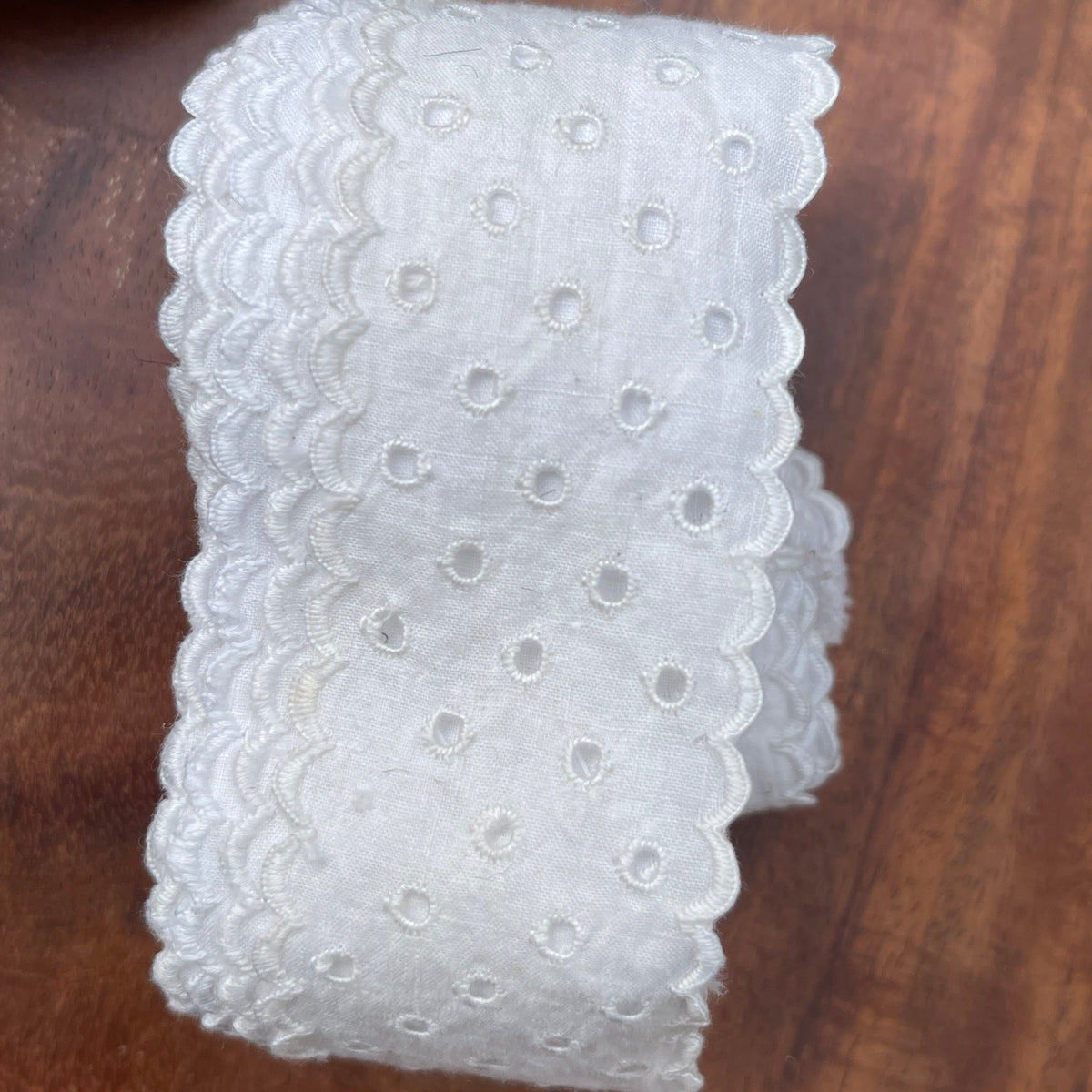 Unreleased: Antique Victorian White Hand Stitched Broderie Anglaise Trim