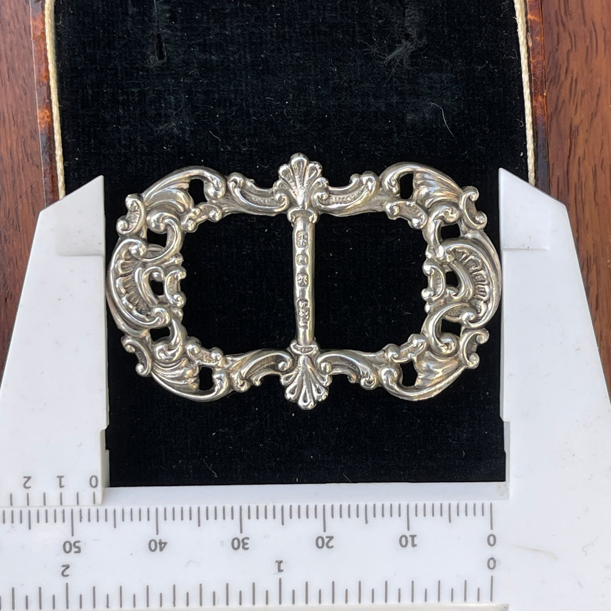 Antique Victorian Sterling Silver Buckle for Choker 1899