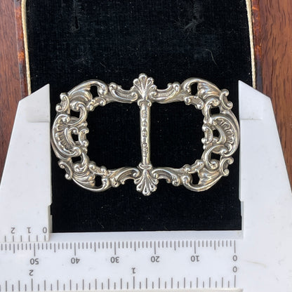 Antique Victorian Sterling Silver Buckle for Choker 1899