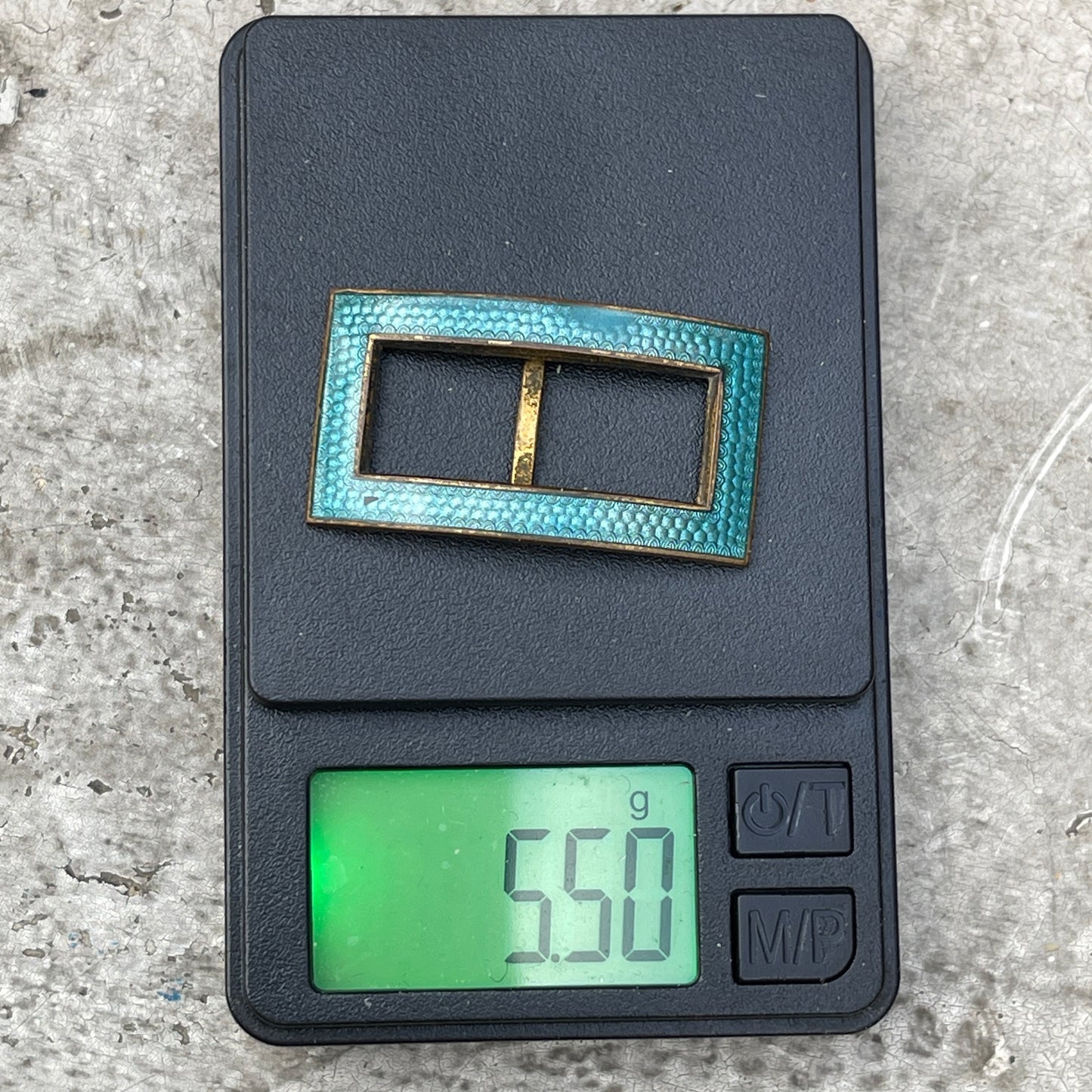 Unreleased: Art Deco Blue Guilloché Enamel Buckle