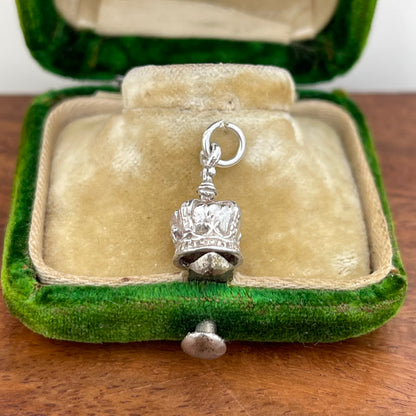 Vintage Sterling Silver Regal Crown Charm