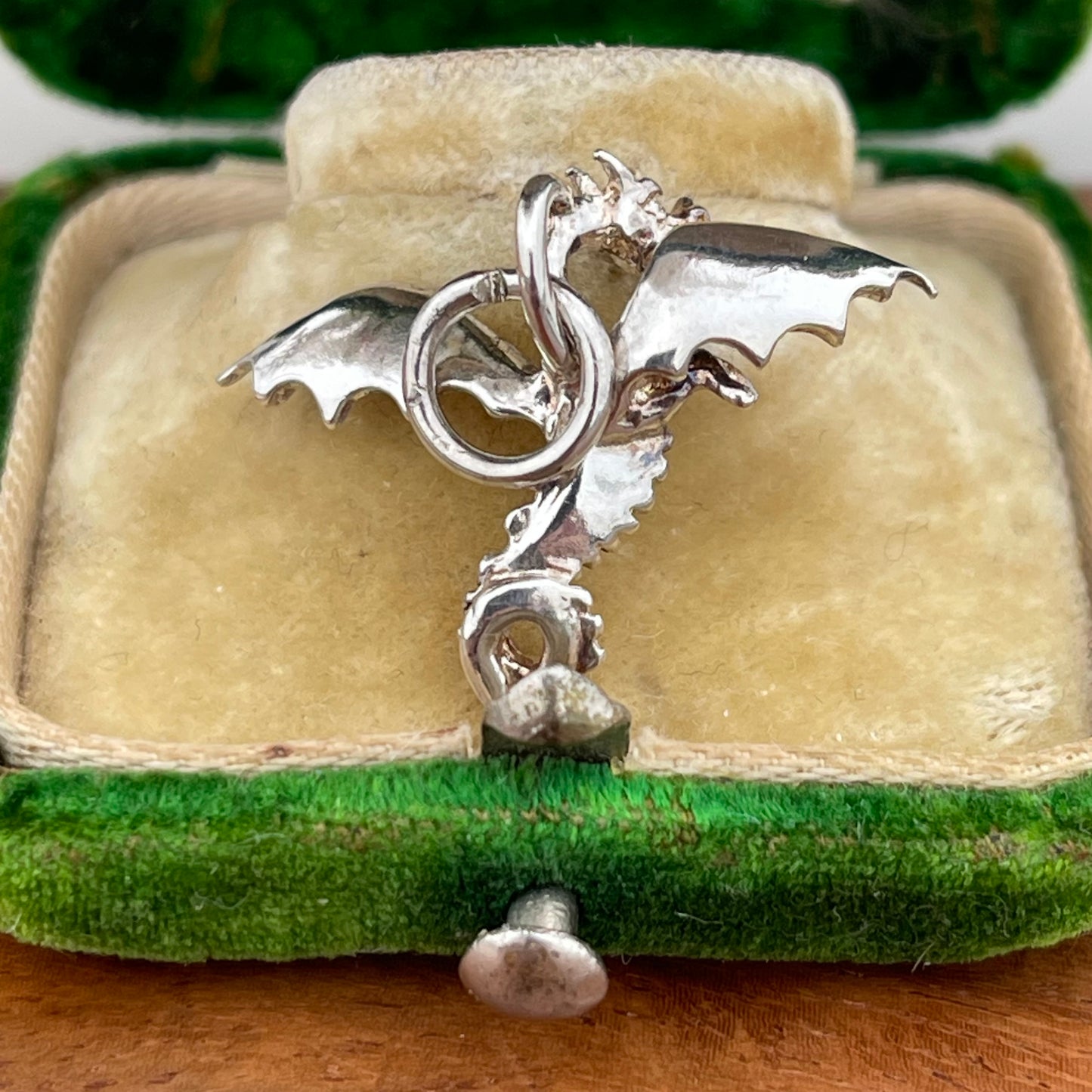 Vintage Sterling Silver Dragon Charm