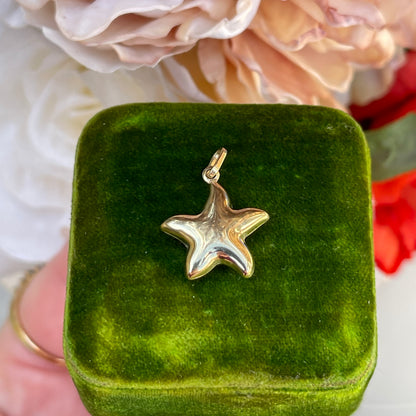 9ct Gold Star Fish Charm Rare Nautical Sea Life Ocean Yellow 0.5g