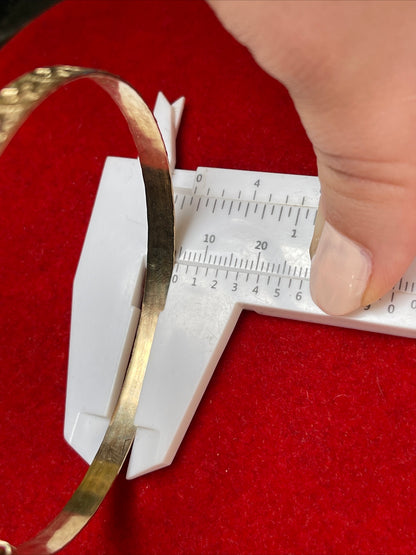 Vintage Rolled Gold Stars Moons Etched Bangle Bracelet