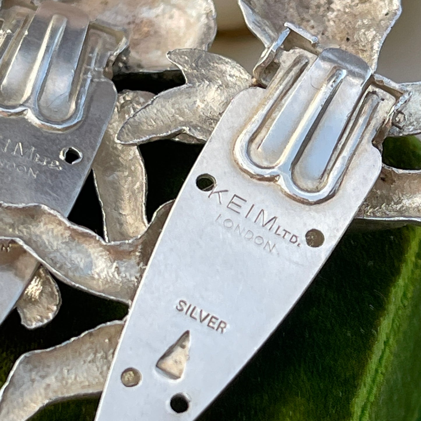 Unreleased: Art Deco Sterling Silver Cherub Dress Clips Pair