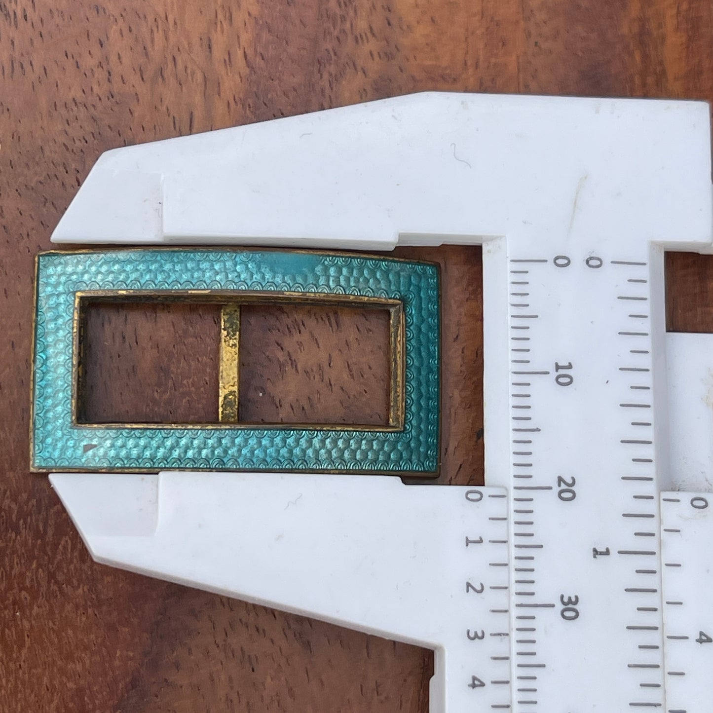 Unreleased: Art Deco Blue Guilloché Enamel Buckle
