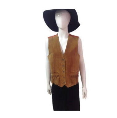 Vintage Tan Suede Waistcoat