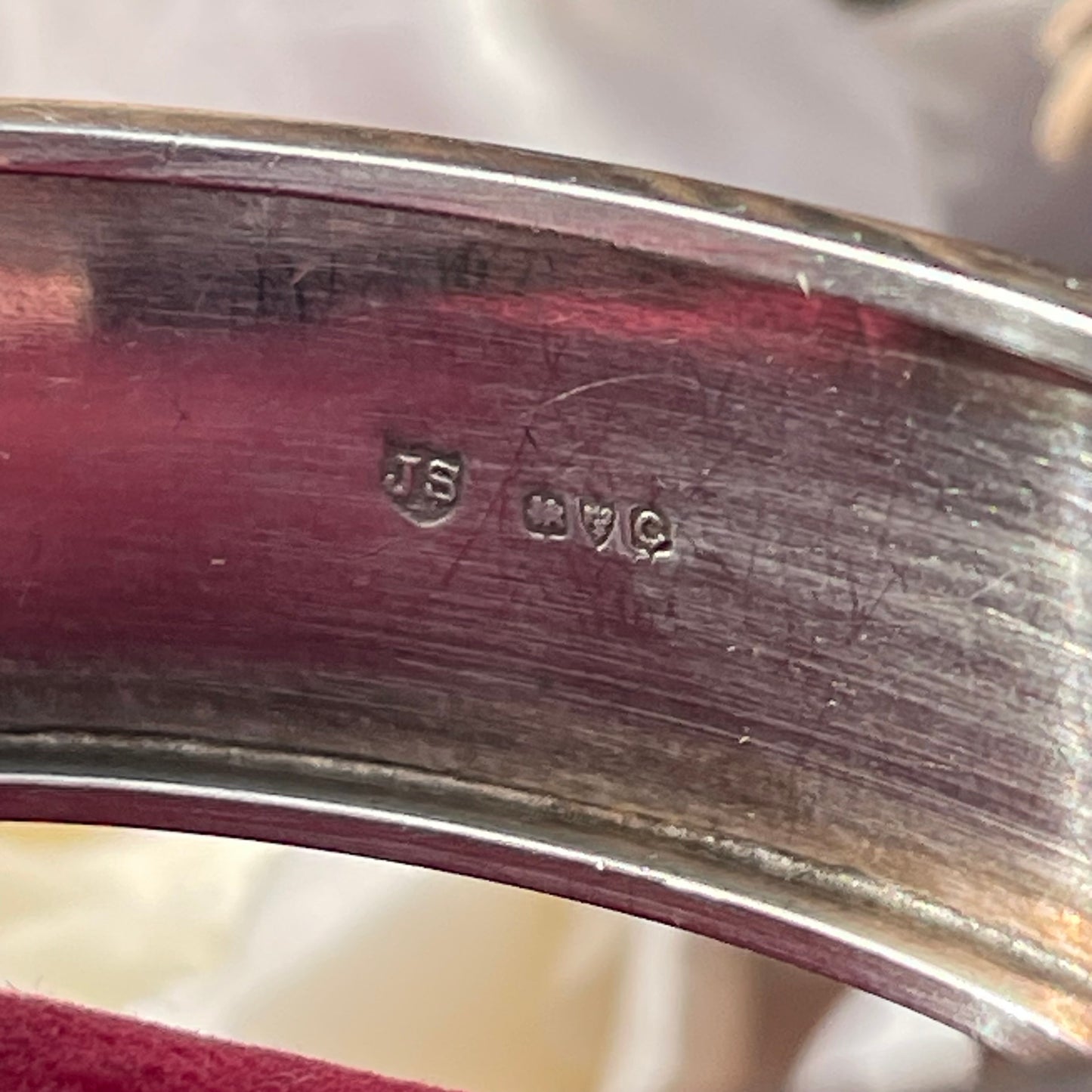 Vintage Sterling Silver Filigree Bracelet Bangle Cuff Thick Hallmarked 1953 27g