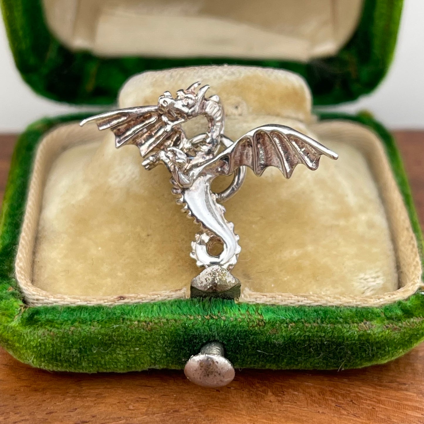 Vintage Sterling Silver Dragon Charm