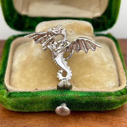 Vintage Sterling Silver Dragon Charm