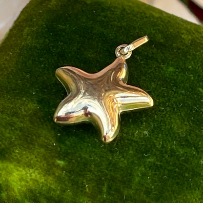 9ct Gold Star Fish Charm Rare Nautical Sea Life Ocean Yellow 0.5g