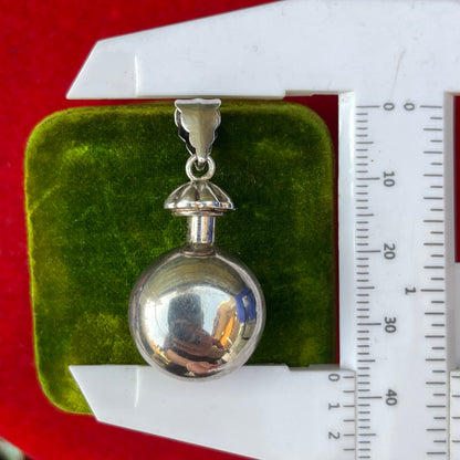 Silver Antique Revival Perfume Bottle Pendant