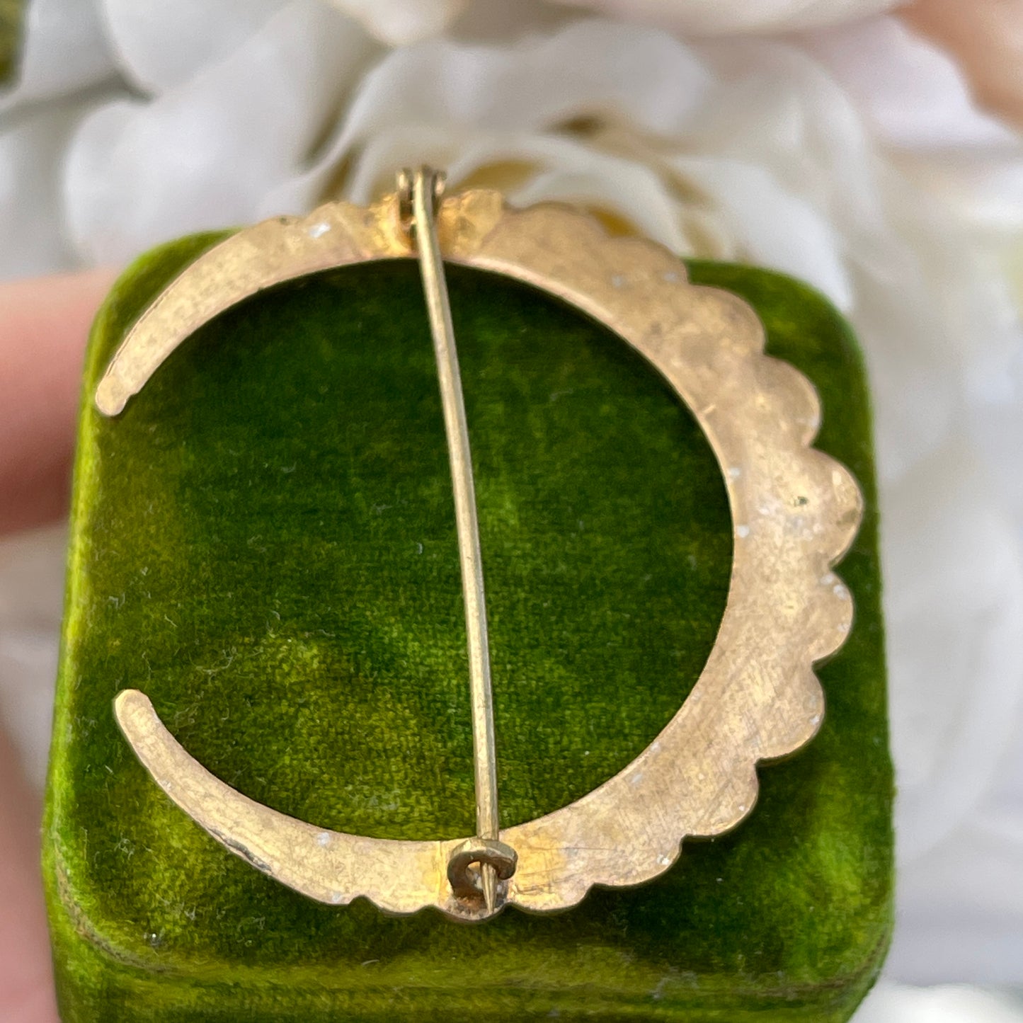 Unreleased: Victorian Crescent Moon Paste Brooch