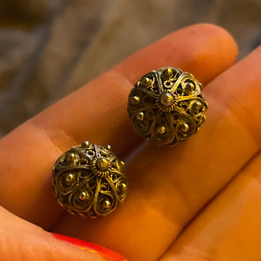 Unreleased: Antique Victorian Silver Balkan Filigree Cufflinks
