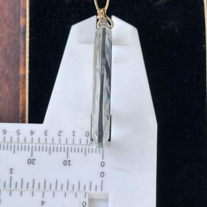 Unreleased: Vintage Swarovski Crystal Moon Intaglio Sun Catcher Gold Pendant