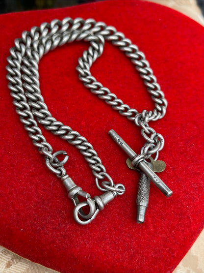 Antique Georgian Silver Watch Chain Necklace