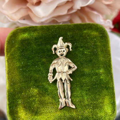 Unreleased: Vintage 9ct Gold Articulated Jester Pendant
