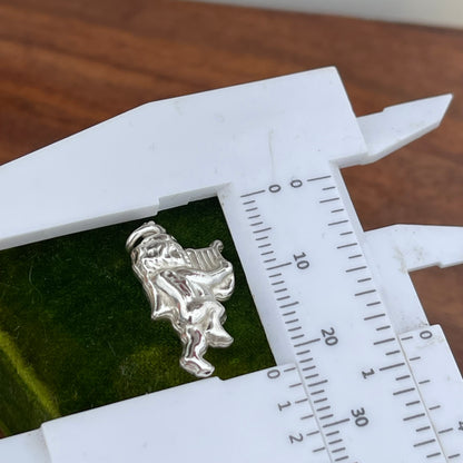 Vintage Sterling Silver Puffy Cherub Loot Charm