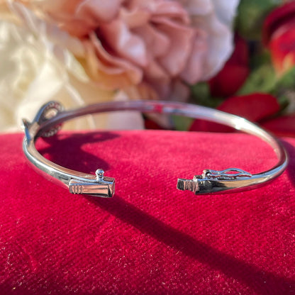 Sterling Silver Infinity DiamonFlash Warren James Bangle Bracelet RRP £179