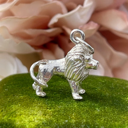 Vintage Sterling Silver Lion Charm