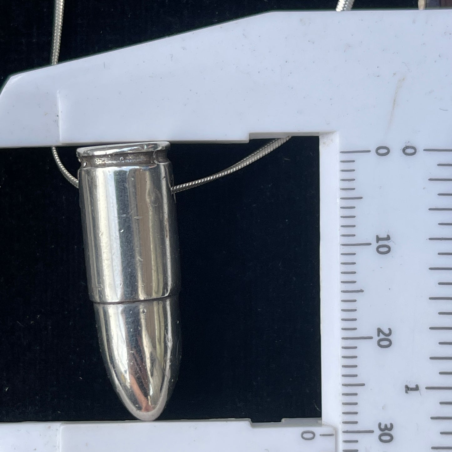 Unreleased: Vintage Sterling Silver Bullet Pendant Necklace