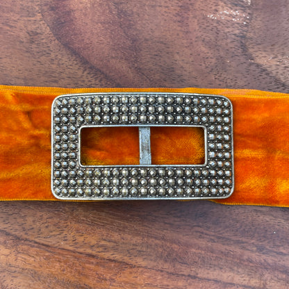 Unreleased: Antique Orange Silk Velvet ribbon