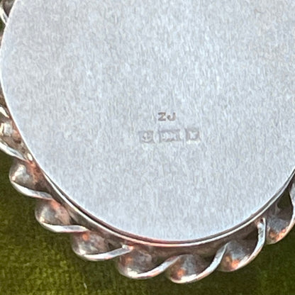 Vintage Silver 70s Victoriana Revival Locket Pendant Necklace