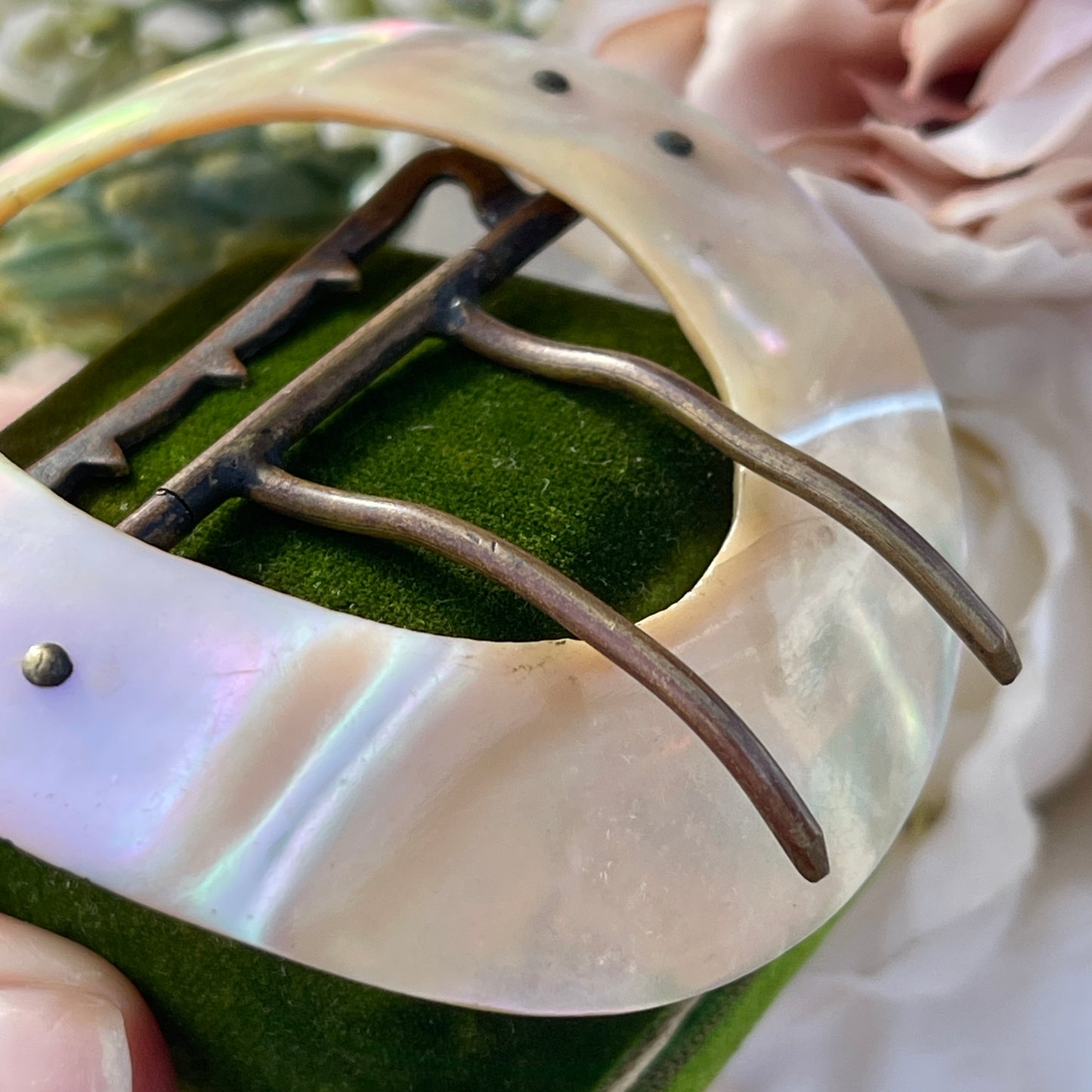 Unreleased: Antique Victorian Large Mother Of Pearl Buckle