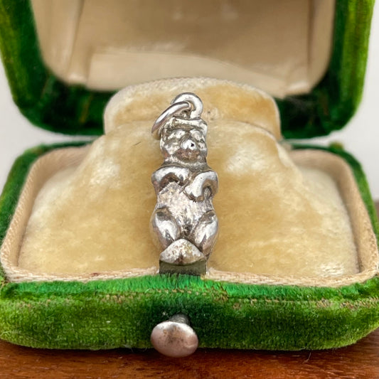 Antique Sterling Silver Wild Bear Charm