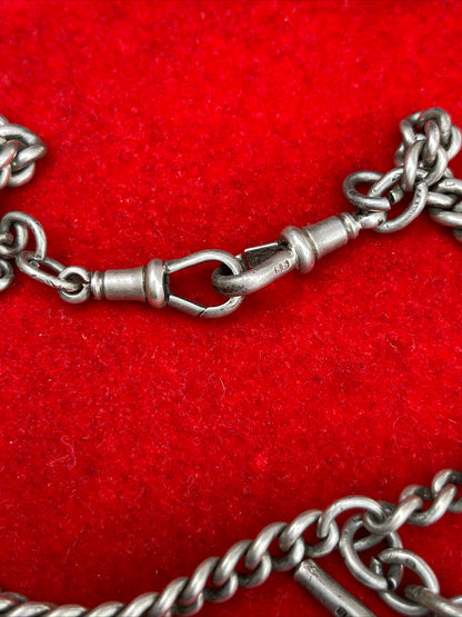Antique Georgian Silver Watch Chain Necklace