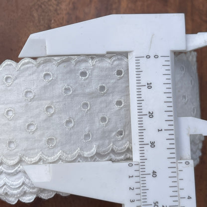 Unreleased: Antique Victorian White Hand Stitched Broderie Anglaise Trim