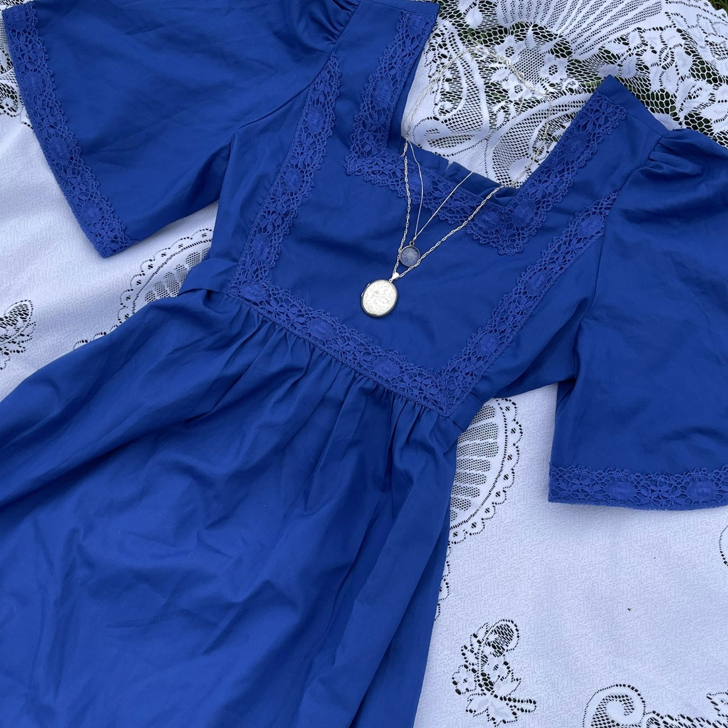 Vintage Sterling Silver Large Filigree Locket Anchor Chain 1983 45mm