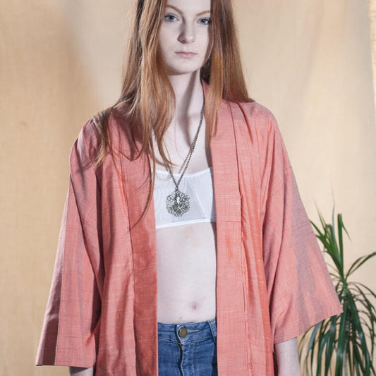 Vintage Peach Kimono Jacket