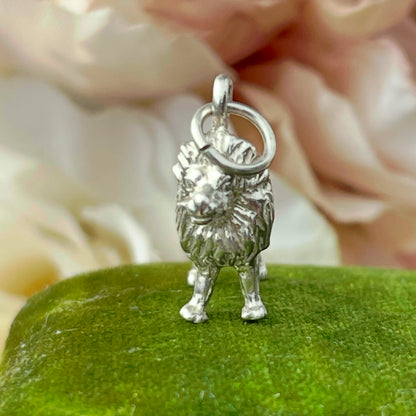 Vintage Sterling Silver Lion Charm
