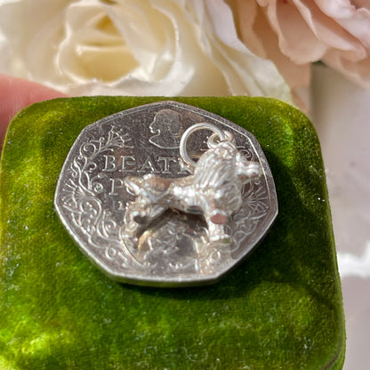 Vintage Sterling Silver Lion Charm