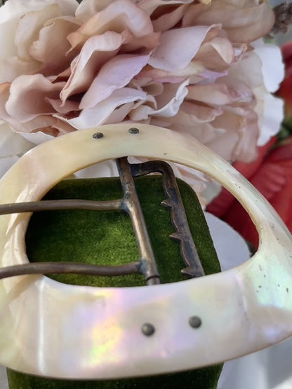 Unreleased: Antique Victorian Large Mother Of Pearl Buckle
