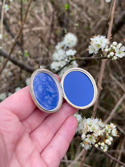 Vintage Sterling Silver Large Filigree Locket 1983